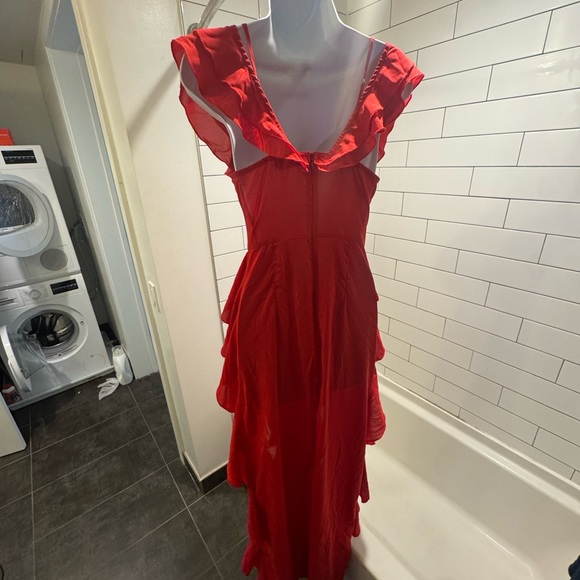 Gorgeous Red Ruffled Maxi Dress 💃 - Picture 5 of 7